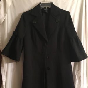 Patterned Coat with 3/4 bell sleeves